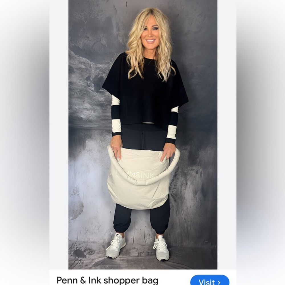 PENN & INK NEW YORK Beige Shoulder Bag NWT